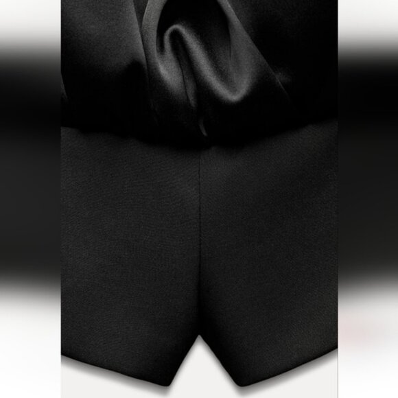 ZARA COMBINATION PUFF HEM JUMPSUIT DRESS - Picture 6 of 7